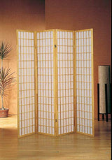 GTU Furniture Japanese Style 4 Panels Wood Shoji Room Divider Screen Oriental for Home/Office (Natural) GTU Furniture