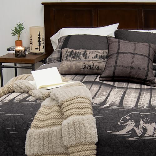 Donna Sharp Nighttime Quilt Bedding Set - 3-Piece King Size Quilt Set - Includes 1 Quilt and 2 Pillow Shams - Machine Washable - Perfect for Rustic Decor Donna Sharp