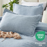 CozyLux Full Size Comforter Set - 3 Pieces Blue Soft Luxury Cationic Dyeing Bedding Comforter for All Season, Breathable Lightweight Fluffy Bed Set with 1 Comforter and 2 Pillow Shams CozyLux
