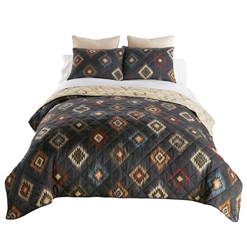 Donna Sharp Phoenix Comforter Bedding Set - 3-Piece Queen Size Reversible Comforter Set - Includes 1 Plush Comforter and 2 Pillowcases - Machine Washable Donna Sharp