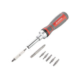 INTERTOOL 19-in-1 Ratcheting Screwdriver Set, Multi-Bit, High Strength Chrome Vanadium Steel, 8 Double-Ended Bits VT08-3376 INTERTOOL