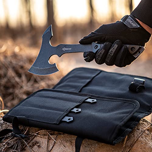 ANTARCTICA Throwing Axe Knife Set 11 inch Full Tang Stainless Steel Throwing Tomahawk Axe and 8 inch Stainless Steel Well-Balanced Throwing Knife for Recreation and Competition(3 Packs) ANTARCTICA