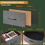 Horshod Dresser for Bedroom, 4 Storage Drawers, Tall Fabric Closet Chests Organizer Tower Furniture with Wooden Top Metal Frame for Clothes, Kids Room, Living Room, Hallway, Entryway Horshod