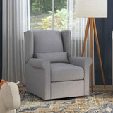 DaVinci Hayden Recliner and Swivel Glider in Misty Grey, Greenguard Gold & CertiPUR-US Certified DaVinci