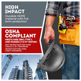 Acerpal Full Brim Non-Vented Classic Black Carbon Fiber Design Matte Finish OSHA Construction Approved Hard Hat with 6-Point Suspension Casco de construccion ACERPAL