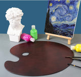 KIILOMP Oval Walnut Wooden Paint Palette 16 * 12inch - Artist Oil Paint Palette Walnut Palettes 30 * 40 for Acrylic Watercolor Oil Paints (Oval 30 x 40 cm) KIILOMP