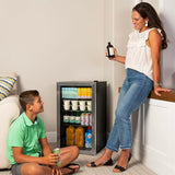 NewAir Mini Refrigerator and Cooler - 177 Mini Cans or 126 Regular Can - Drink Dispenser with Adjustable Shelves and Glass Door - Mini Fridge for Wine, Beer or Soda- Ideal for Dorm, Office, Bar NewAir