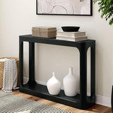 Plank+Beam Forma Console Table, 46 Inch, Solid Wood Sofa Table, Entryway Table for Hallway, Narrow Behind The Couch Table, Console Tables for Entryway, Living Room, Foyer, Easy Assembly, Black Plank+Beam