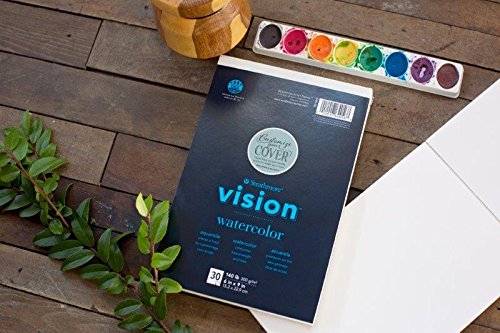Strathmore Vision Cold Press Watercolor Pad 6"X9"-140lb, 30 Sheets -62640560 Strathmore