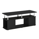 Furinno Jaya Coffee Table, Coffee Table with Storage Shelf, Center Table with Bottom Shelf, for Living Room, Dark Americano Furinno