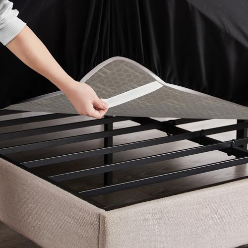 Hearth & Harbor Extra Deep Pocket California King Fitted Sheet - Fits 18 to 24 Inch Mattress – Ultra Soft 1800 Microfiber, Wrinkle-Free & Breathable – Hotel Luxury Fitted Sheet Only, Black Hearth & Harbor