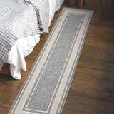Machine Washable Bordered Design Non-Slip Rubberback 3x10 Traditional Runner Rug for Hallway, Kitchen, Bedroom, Living Room, 2'7" x 9'10", Light Gray Ottomanson