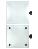 QWORK Lift Tables, 12"x12" Lab Scissors Jack, 304 Stainless Steel Scissor Stand, 18" Height 55lbs Load Jack Platform, Lifting Platform QWORK