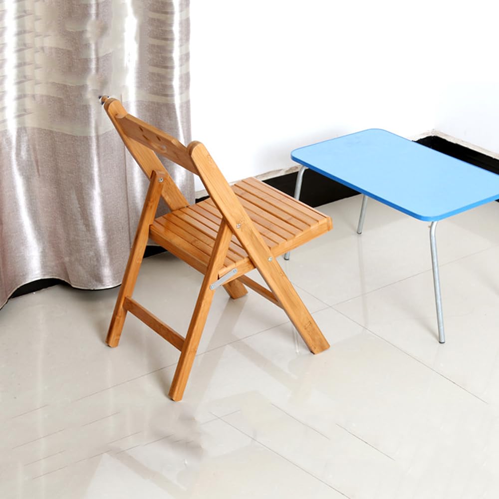 RZGZKLSH Bamboo Folding Chair,Portable Folding Chair for Indoor and Outdoor Use,Suitable for Picnics,Camping,Outdoor Concerts,Easy to Carry and Store(Primary Colour) - WoodArtSupply