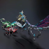 Metalkitor 3D Metal Puzzles for Adults, Giant Mantis Model Kit - Steampunk DIY Ornament - Assembly Jigsaw Crafts Brain Teaser - Perfect Room Decor and Gift Choice(1200+PCS, Purple)