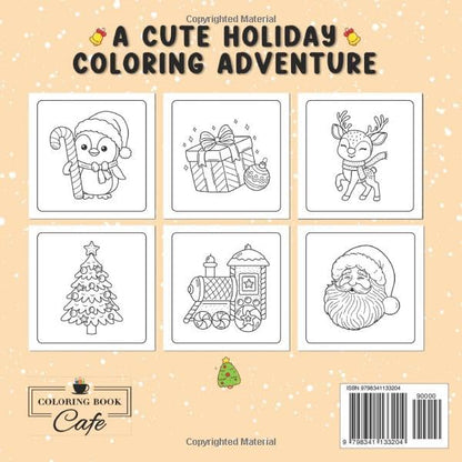 Cute Christmas: Bold and Easy Coloring Book for Adults and Teens Featuring Adorable Christmas Designs for Stress Relief and Relaxation