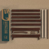 Bme Caden Mid Century 15'' Adjustable Bed Frame - Walnut, No Box Spring Needed, Easy Assembly, Queen Size Bme