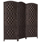 HALLYBEE Small Room Divider, Privacy Screen, Short Room Dividers and Folding Privacy Screens, Foldable Temperary Wall Partitions, 3 Panel Dark Mocha Space Separation Separator HALLYBEE
