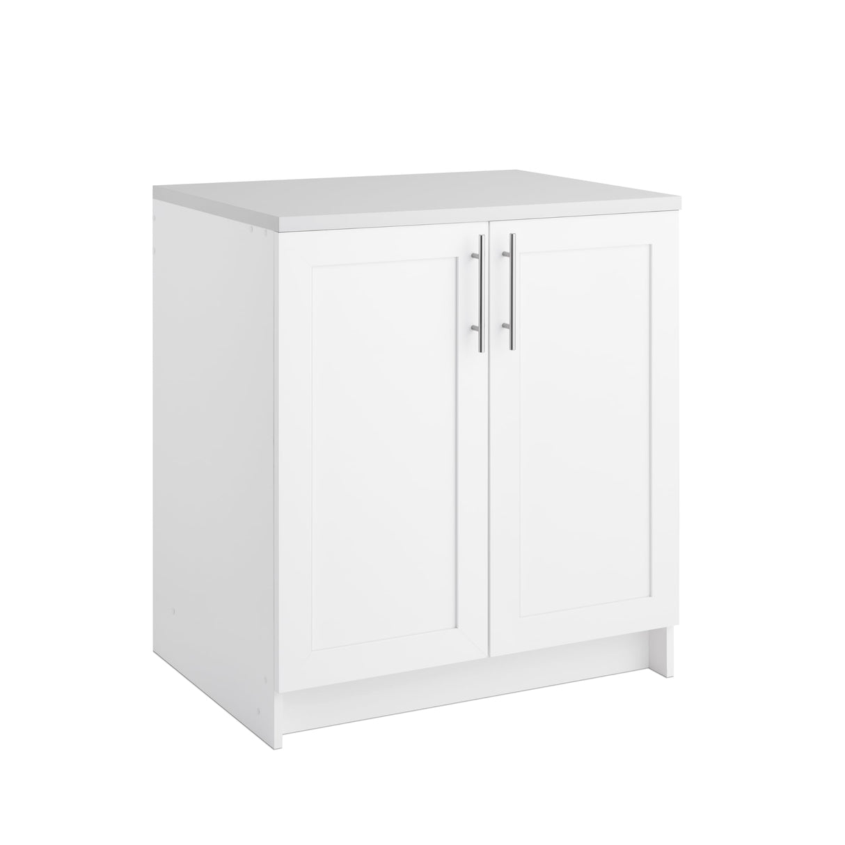 Prepac Elite 32" W Storage Cabinet with Doors and Shelves, White Garage Cabinet, Bathroom Storage with 1 Adjustable Shelf 24.5" D x 32" W x 36" H, WSCR-1005-1 Prepac