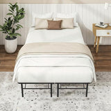 MAKE CHANGES Foldable Full Size Bed Frame，Metal Platform with 14" Underbed Storage, Heavy Duty，Noise Free,Easy Foldable Assembly, No Box Spring Needed,Black MAKE CHANGES