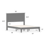 ComfIQ Serene Farmhouse Style Wood Bed in Full Size with Chevron Scoring Headboard, Coastal Modern Design, Sturdy, Easy Assembly, Ample Underbed Storage, White Finish ComfIQ