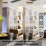 Hanging Room Divider - 10Pieces White Wood-Plastic Hanging Screen Panel DIY Wall Dividers Privacy Room Hotel Decoration (WH) LRZCGB
