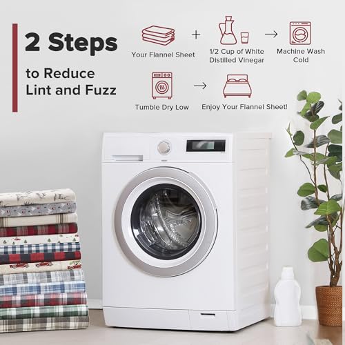 Woolrich Cotton Sheet Set Cottage Charms Print, 100% Cotton Flannel Sheets Warm & Fuzzy Bedding Set Twin Size Sheets, Fitted Pocket Fits Up to 12" Mattress, Twin Red Plaid 3 Piece Woolrich John Rich & Bros.