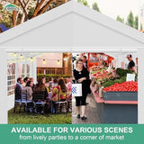 COBIZI 13x26FT Party Tent Heavy Duty Waterproof Outdoor White Gazebo Event Shelter Wedding Canopy for Parties BBQ Commercial with Removable Sidewall Windows, Powder Coating (Better Than Galvanized) COBIZI