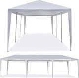 Generic Party Tent 10'x30' Patio Tent Outdoor Canopy Shelter with 8 Removable Side Walls (10' x 30' with 8 Side Walls) White Ge-726 WoodArtSupply