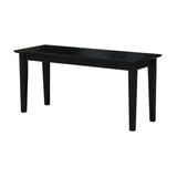 IC International Concepts, Shaker Style Bench Real/Solid Parawood, Kitchen/Dining, Sturdy & Reliable Seating, Easy Assembly, 39"W x 14"D x 18"H, 450 Lbs Wt. Capcity, Black IC International Concepts,