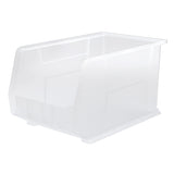 Akro-Mils 30260 AkroBins Plastic Storage Bins, Space-Saving Stackable Bins for Garage, Pantry, Craft Organization, 18" x 11" x 10", Clear, 6-Pack Akro-Mils
