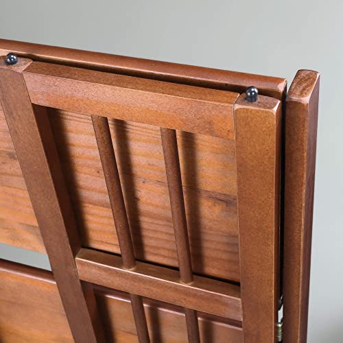 Casual Home 3-Shelf Folding Stackable Bookcase (27.5" Wide)-Walnut Casual Home