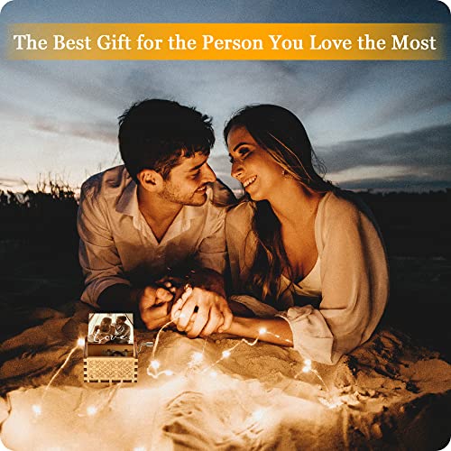 Personalized Music Box Custom Gift with Your Photo Text Wooden Hand Crank Music Box for Father's Day Mother's Day Valentine's Day Wedding Anniversary Boneker