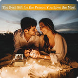 Personalized Music Box Custom Gift with Your Photo Text Wooden Hand Crank Music Box for Father's Day Mother's Day Valentine's Day Wedding Anniversary Boneker