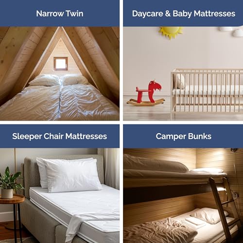Cot Sheet Set 25” x 75” – Easy-Fit Cot Size Mattress Sheets – Ideal for Narrow Twin, Camper Bunk, RVs, Twin Bunks, Day Care and Camping Cots - Cot Size Fitted Sheet fits 6” to 10” Mattresses – White CGK Unlimited