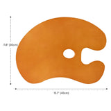 MEEDEN 2 Pack Wood Paint Palette Oil Finished, Acrylic Paint Palette 15.7"x11.8", Oil Paint Palette, Painting Palette, Art Palette, Artist Palette with Ergonomic Large Thumb Hole, Oval Shape MEEDEN