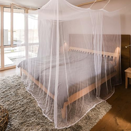 COZFUR Mosquito Net for Bed Mosquiteros Cameros para Cuba One Side Opening White Bed Canopy Netting for Bedroom Camping Outdoor Travel (L75 X W35 X H63 Inch) COZFUR