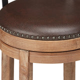 Signature Design by Ashley Pinnadel 24.25" Modern Farmhouse Swivel Counter Height Barstool, Light Brown Signature Design by Ashley