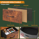 Horshod Dresser for Bedroom, 5 Storage Drawers, Wide Fabric Closet Chests Organizer Tower Furniture with Wooden Top Metal Frame for Clothes, Kids Room, Living Room, Hallway, Entryway Horshod