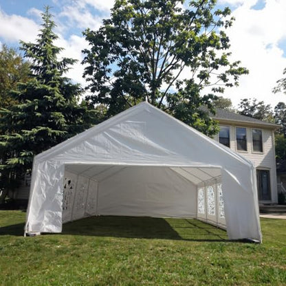 Yozma 20x30ft Heavy Duty White Party Tents for Weddings, Events, Carports & Gazebos-Weather -, Durable Canopy with Stakes & Ropes Included