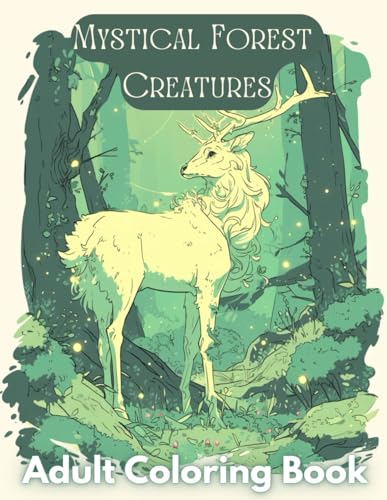 Mystical Forest Creatures Adult Coloring Book: Beautiful fantasy illustrations of mystical beings