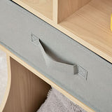 HOMCOM Natural Wood Kids Bookcase and Toy Storage Organizer with Drawers HOMCOM