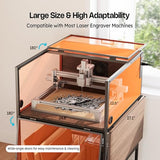 Crafit Laser Engraver Enclosure Cabinet with Exhaust, Laser Engraving Table with Ventilation Fan, Heavy Duty Laser Cutter Protective Cover Tent with Eye Protection, Insulates against Noise Fumes Odors Crafit