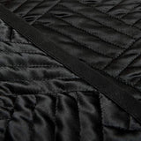 NTBAY Twin Silk Satin Quilt Set, Geometric Pattern Bedspread Luxury Quilted Coverlet Set for All Seasons(1 Quilt, 1 Pillow Sham), Black NTBAY