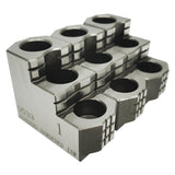 INTBUYING 10"" Hard Chuck Jaw Sets, 1.5mm x 60 degree serration,16mm groove width, 3 pcs High-quality Steel Hard Chuck Jacket Set for 10"" Lathe Chuck, FBU-022564 INTBUYING