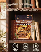 CUTEBEE Book Nook Kit - DIY Miniature House Japanese Izakaya, Dollhouse Kit for Adults and Teens, Booknook Tiny House Bookshelf Decor 3D Wooden Puzzle, Gifts for Family, Friends (Japanese Izakaya)