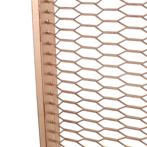 Christopher Knight Home Eldon Metal Room Divider Screen, Tall Single Panel Mesh Privacy Screen, Iron Frame and Modern Design Room Separation, Free Standing Wall Partition, Gold Brushed Brown+Black Christopher Knight Home