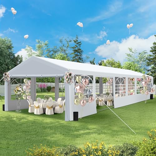 20'x40' Party Tent Heavy Duty, Large Party Canopy Wedding Event Tent with Removable Sidewalls & 4 Sand Bags for Parties Outside UV50+ Waterproof, Carpas para Fiestas (20x40 FT) HOWSVN