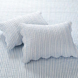 Levtex Home - Martha Stripe Quilt Set - Full/Queen Quilt and Two Standard Shams - Stripe - Blue White - Quilt (88x92in.) and Shams (20x26in.) - Reversible - Cotton Levtex Home