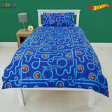 Character World Hot Wheels Officially Licensed Beast Design Single Duvet Cover Set | Reversible 2 Sided Cars Bedding Including Matching Pillow Case | Perfect for Kids Bedroom | Polycotton Character World
